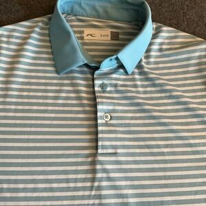 KJUS Light Blue Striped Polo Shirt